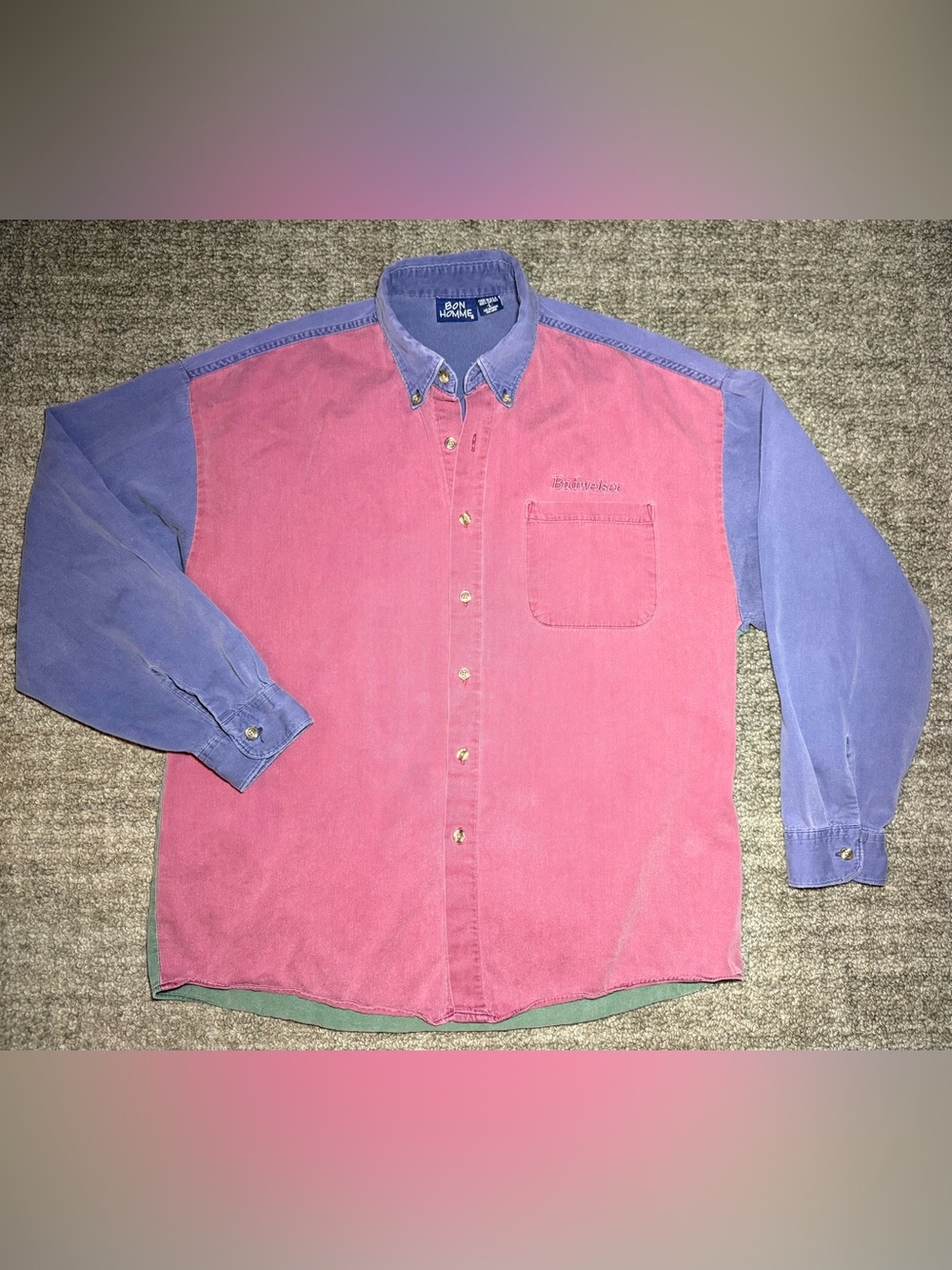 Vintage Budweiser Two-Tone Button-Down Shirt